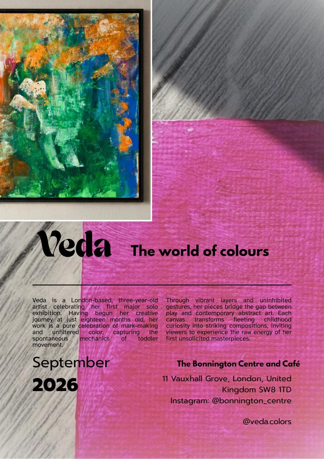 Veda The World of Colours September 2026 exhibition poster